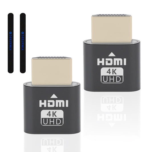 4K HDMI Dummy Plug for Virtual Monitor, 2 Pack