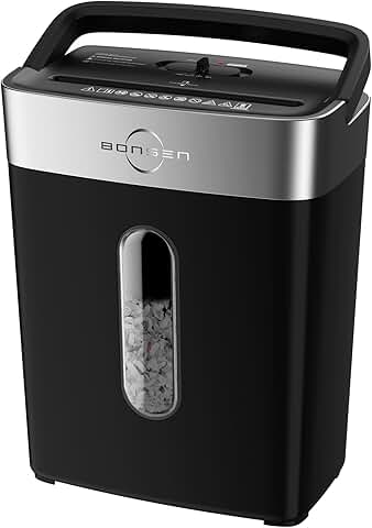 Home Office Cross Cut Paper Shredder, 8 Sheets, 4 Gallons