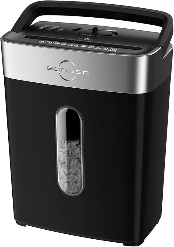 Home Office Cross Cut Paper Shredder, 8 Sheets, 4 Gallons
