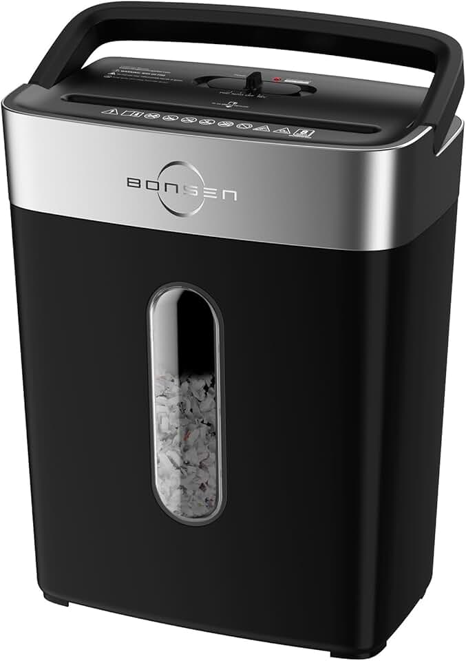Home Office Cross Cut Paper Shredder, 8 Sheets, 4 Gallons