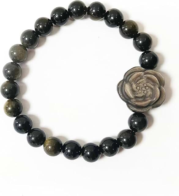Handmade Obsidian Bead Bracelet for Healing and Protection