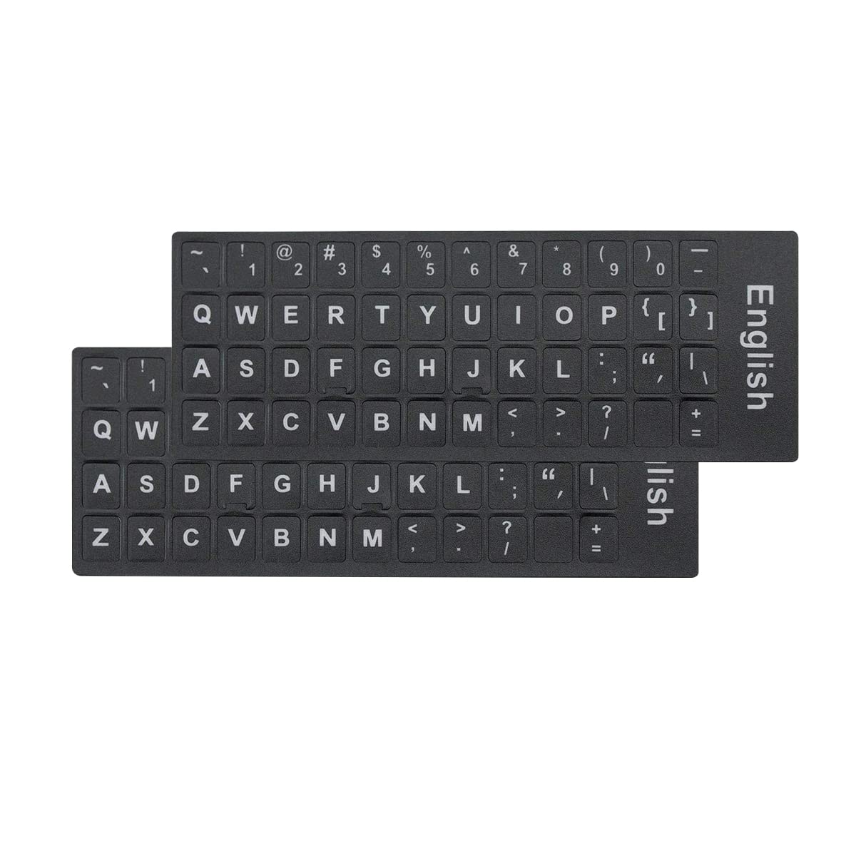 Two Pack of Large White Letter Keyboard Stickers