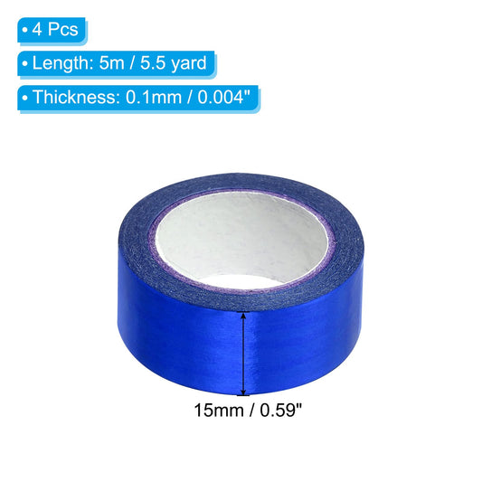 Shimmering Azure Washi Tape 4 Pack 15mm x 5m
