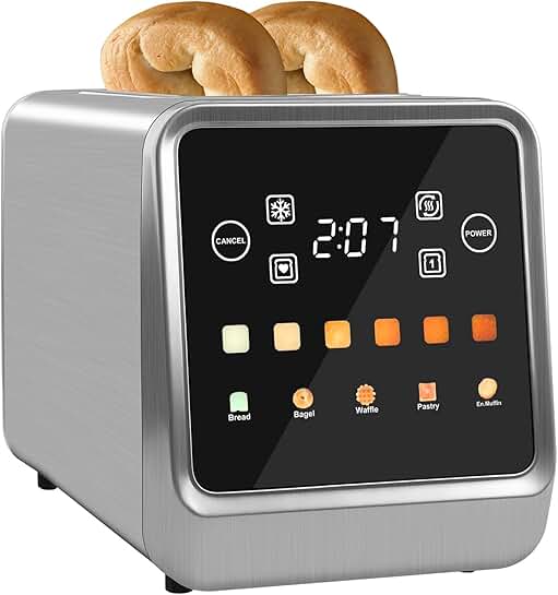 2-Slice Touch Screen Toaster with LCD Display