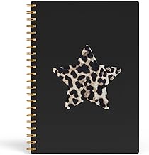 Leopard Star Notebook for Writing, 5.5x8.3 Inches
