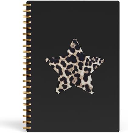 Leopard Star Notebook for Writing, 5.5x8.3 Inches
