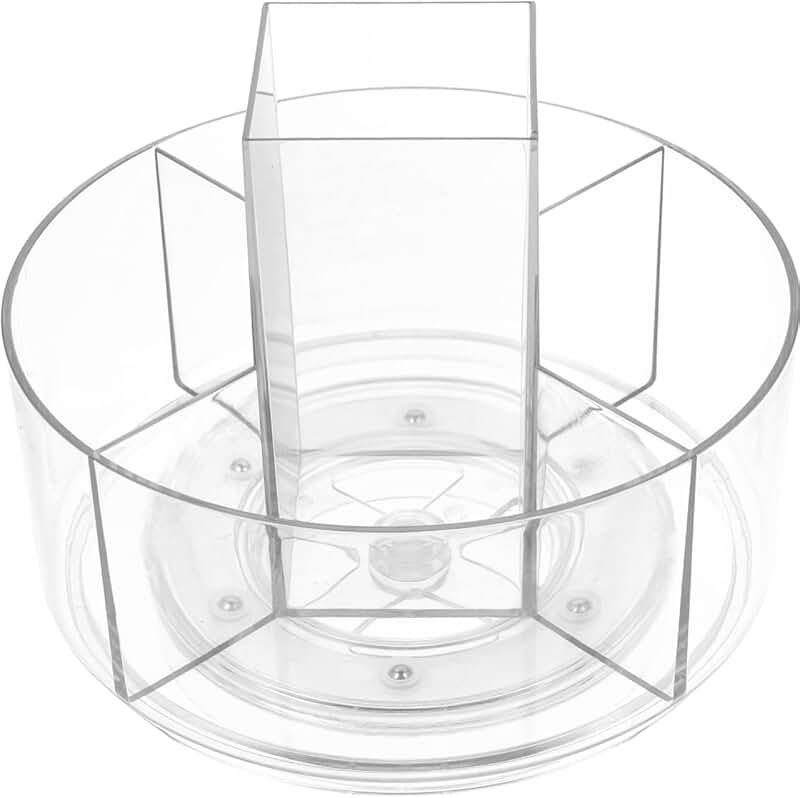 360° Rotating Makeup Organizer with Multi-Layer Storage