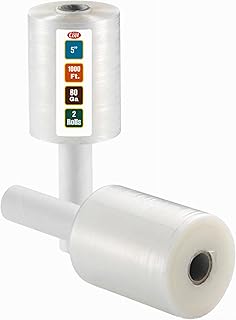 Two 5-inch, 1000-foot heavy-duty stretch wrap rolls