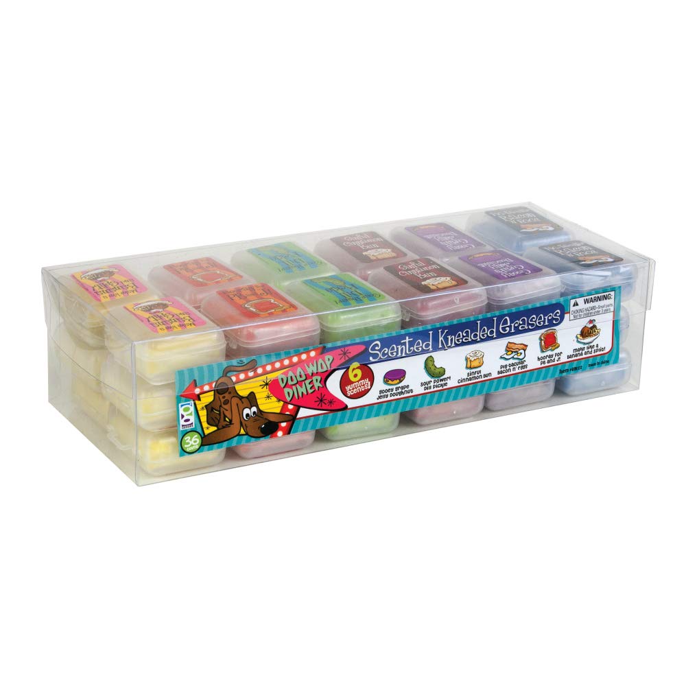 Pack of 36 Scented Doo Wop Kneaded Erasers