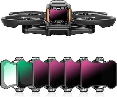 Six-piece camera lens filter set for drone accessories