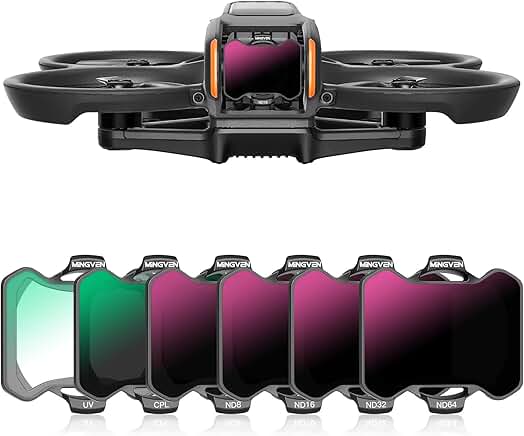 Six-piece camera lens filter set for drone accessories