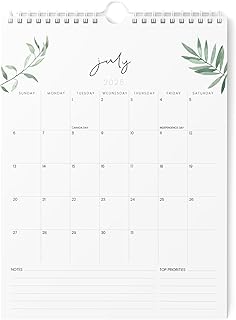 Vertical 2025-2026 Wall Calendar, 8.5x11 inches