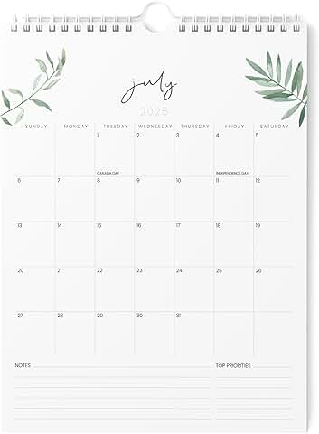 Vertical 2025-2026 Wall Calendar, 8.5x11 inches