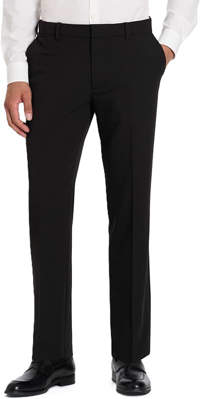 Men's Flat Front Straight Fit Pants