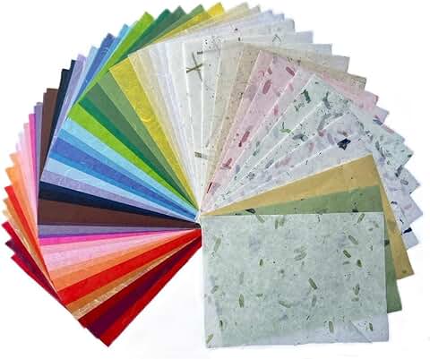 50 A4 Sheets of Natural Flower and Leaf Paper