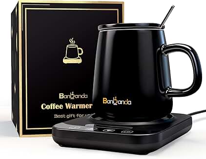 Electric Coffee Mug Warmer with Timer and Temperature Control