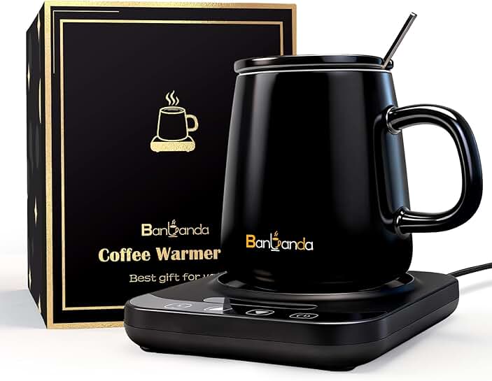Electric Coffee Mug Warmer with Timer and Temperature Control