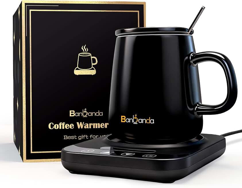 Electric Coffee Mug Warmer with Timer and Temperature Control