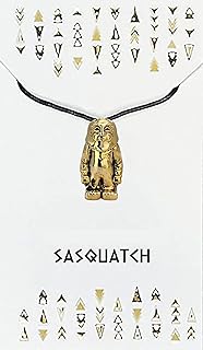 Tribal Spirit Animal Bead Necklace with Gold Pendant