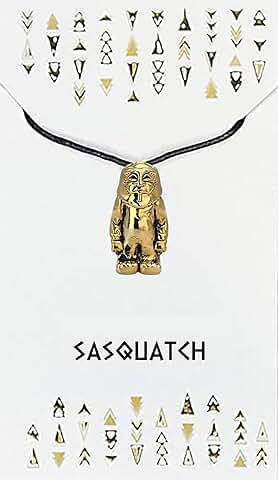 Tribal Spirit Animal Bead Necklace with Gold Pendant