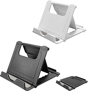 Foldable Phone Stand for Desk, Black & White