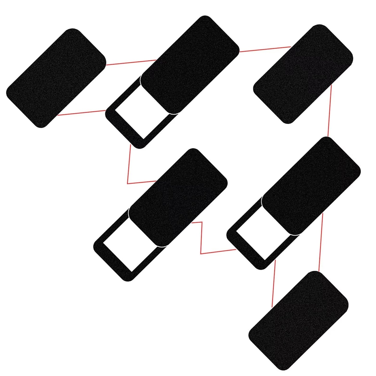 Six-Pack Privacy Camera Covers for Laptop and Phone