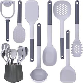 9-Piece Cooking Utensil Set with Heat-Resistant Handles