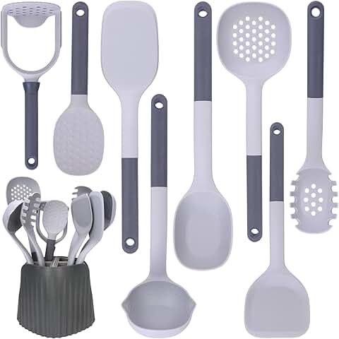 9-Piece Cooking Utensil Set with Heat-Resistant Handles