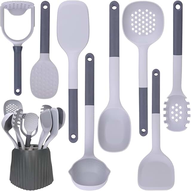9-Piece Cooking Utensil Set with Heat-Resistant Handles