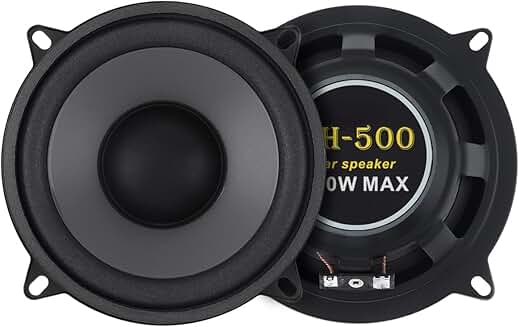 Two 5-Inch 500W 2-Way Car Coaxial Speakers