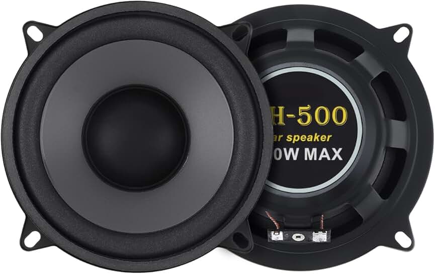 Two 5-Inch 500W 2-Way Car Coaxial Speakers