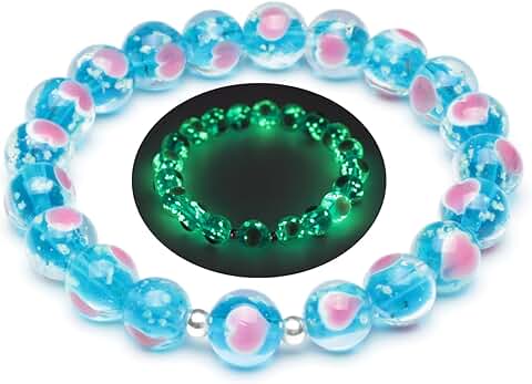 Glowing Firefly Bead Stretch Bracelet for Women