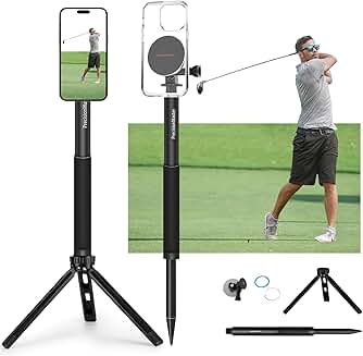 52" Adjustable Golf Tripod and Monopod with Magnetic Film Stick