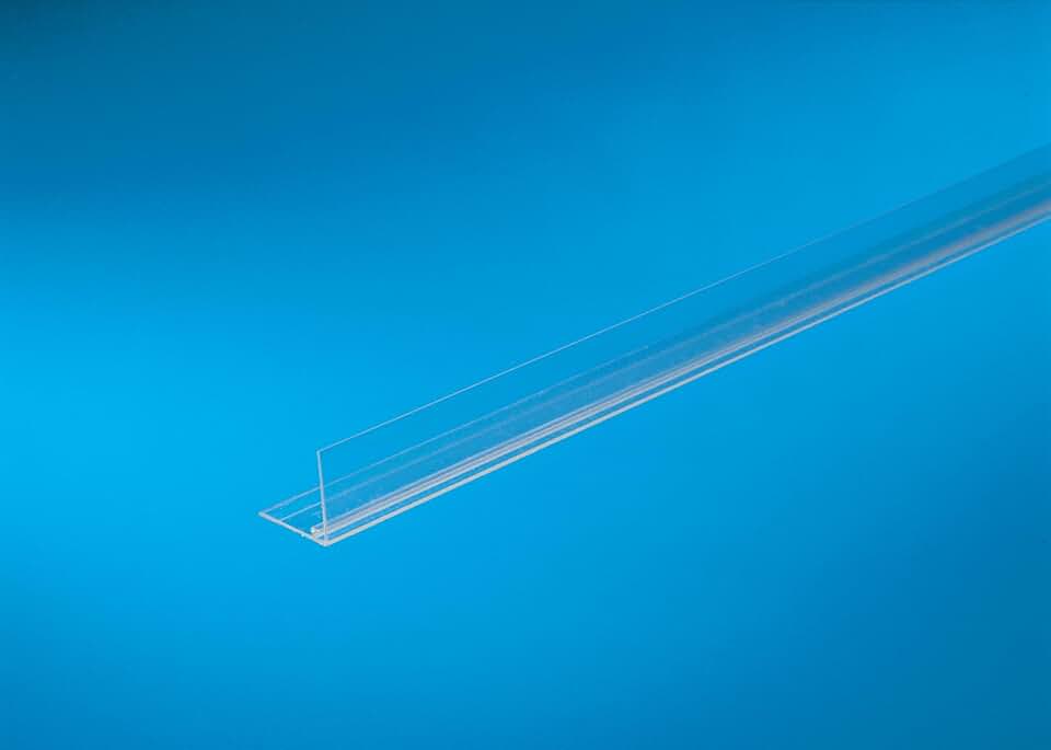 Clear shelf dividers with strong adhesive, 17.56" long, 3" high, 25 pieces