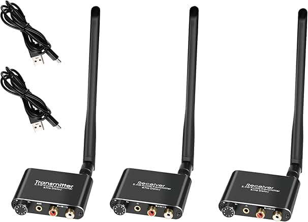 Wireless Audio Transmitter and Receiver, 50m, Low Latency