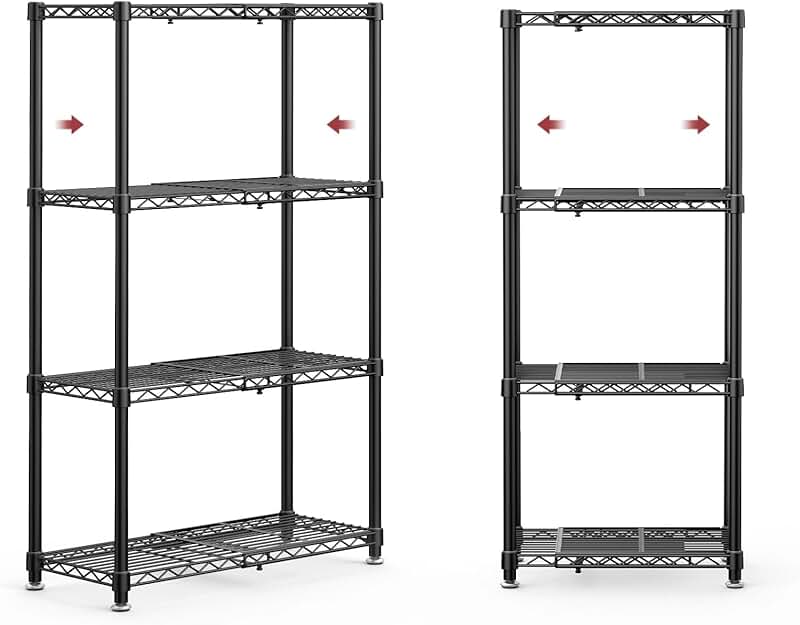 4-Tier Expandable Wire Shelf Organizer