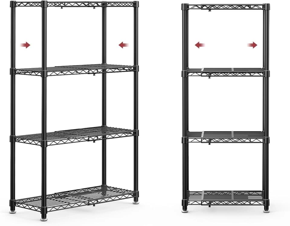 4-Tier Expandable Wire Shelf Organizer
