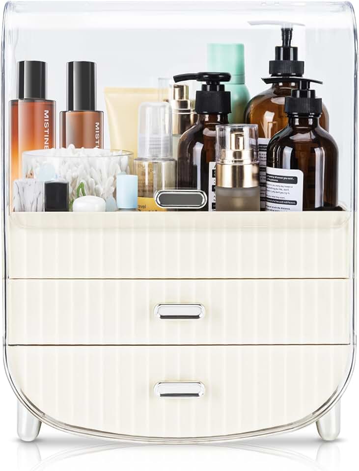3-Layer Makeup and Skincare Organizer with Cover
