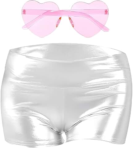 Women's Metallic Sparkly Shorts for Summer Nightclub