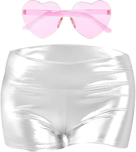 Women's Metallic Sparkly Shorts for Summer Nightclub