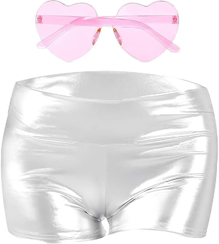 Women's Metallic Sparkly Shorts for Summer Nightclub