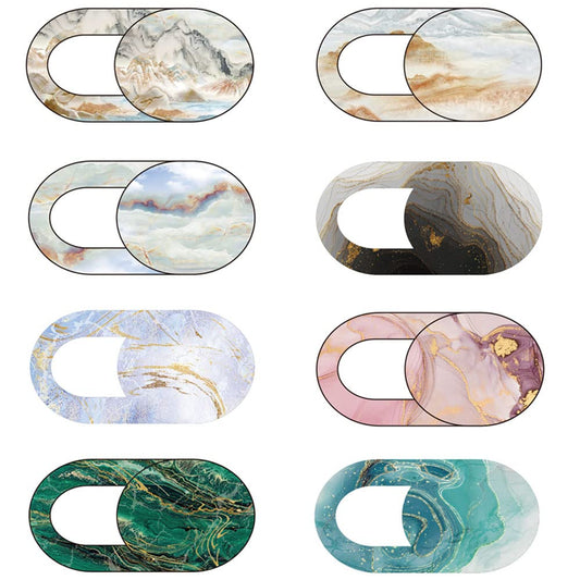Set of 8 Ultra-Thin Marble Camera Cover Slides
