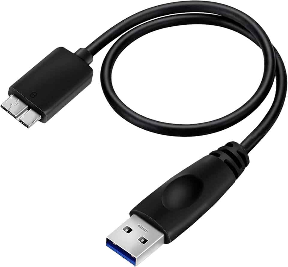 USB 3.0 A to Micro B high-speed data transfer cable