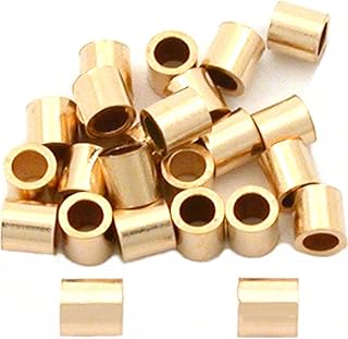 25 Gold Filled 2mm Tube Crimp Beads