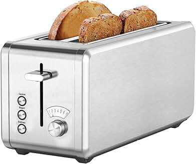 4-Slice Stainless Steel Toaster with 7 Settings