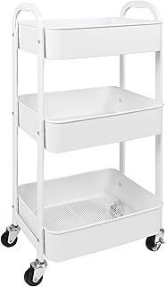 3-Tier Rolling Utility Cart with Caster Wheels