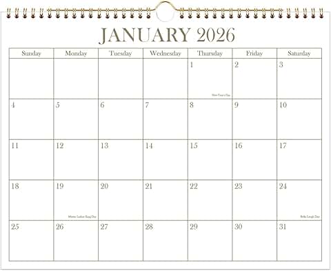 2026-2027 Wall Calendar, 18 Months, 8.5" x 11"