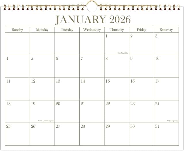 2026-2027 Wall Calendar, 18 Months, 8.5" x 11"