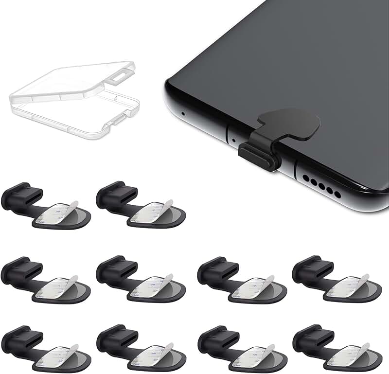 Set of 10 USB C Dust Plugs for Phones and Tablets