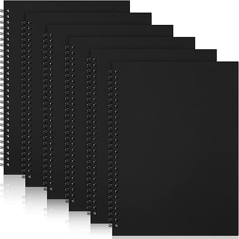 Set of 6 B5 Spiral Notebooks with 70 sheets